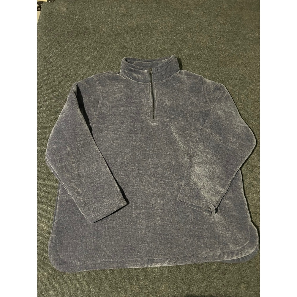 32 Degrees Heat Womens XL Purple Fleece Quarter Zip Pullover Sweater